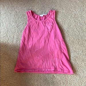 Pink Tank Top With A Pocket